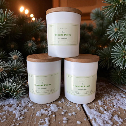 Frosted Pines Soy Wax Candle 220g